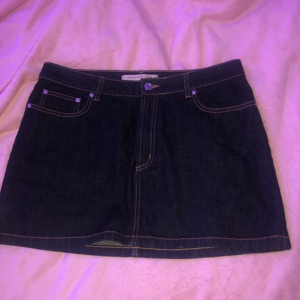 marc jacobs denim y2k mini skirt !!